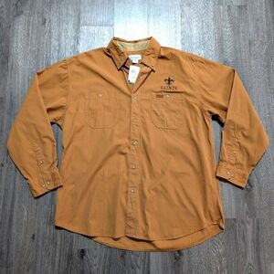 Vintage Carhartt Shirt Button Up Work Utility Brown Mens XL